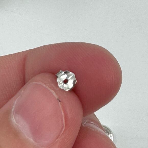 NWOT Sterling Silver Cubic Zirconia Studd earrings - Picture 3 of 3